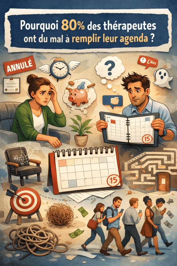 Pourquoi 80% des thérapeutes ont du mal à remplir leur agenda ?